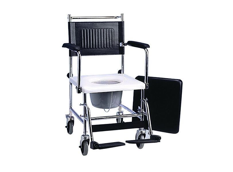 RUSSKA Dusch-Toilettenrollstuhl Toilettenstuhl fahrbar - Rahmen verchromt günstig online kaufen