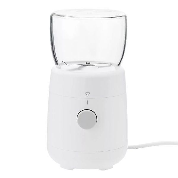 Stelton - Foodie Elektrische Kaffeemühle - weiß/Borosilikatglas/H 18,2cm/Ø günstig online kaufen