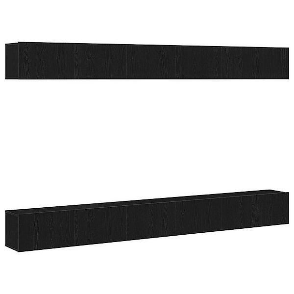 vidaXL TV-Schrank 6-teiliges TV-Schrank-Set Schwarzes Eichenholz (6-St) günstig online kaufen