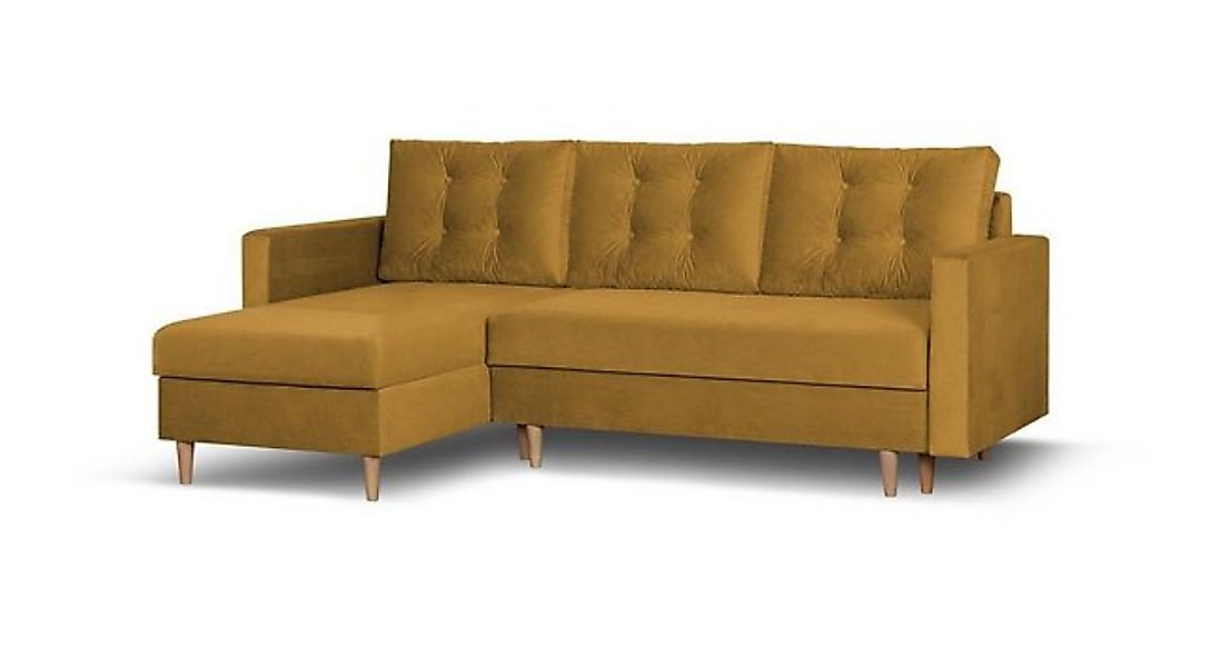 Beautysofa Ecksofa mit Schlaffunktion Sigurd L, Klassisches Design, Skandin günstig online kaufen