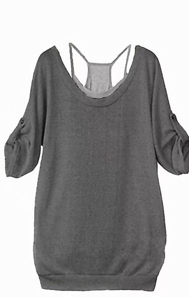 Mississhop Longpullover Damen Oberteil Tunika Longshirt + Top (2 in 1) M. G günstig online kaufen