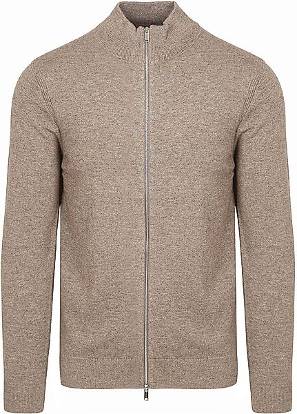 Profuomo Strickjacke Merinowolle Taupe - Größe S günstig online kaufen