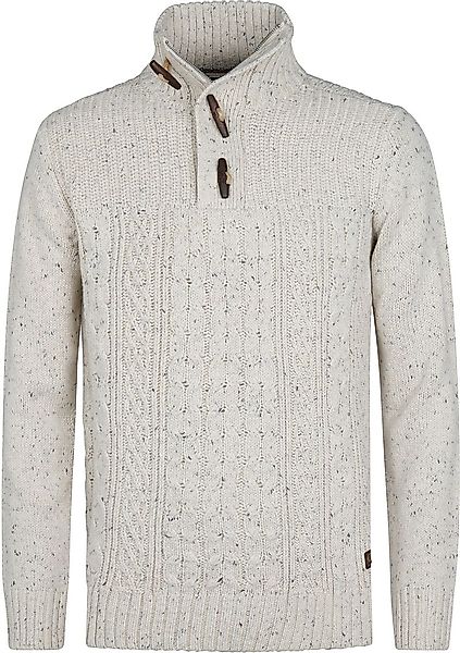 Petrol Kabelpullover Half Zip Hamilton Ecru - Größe XL günstig online kaufen