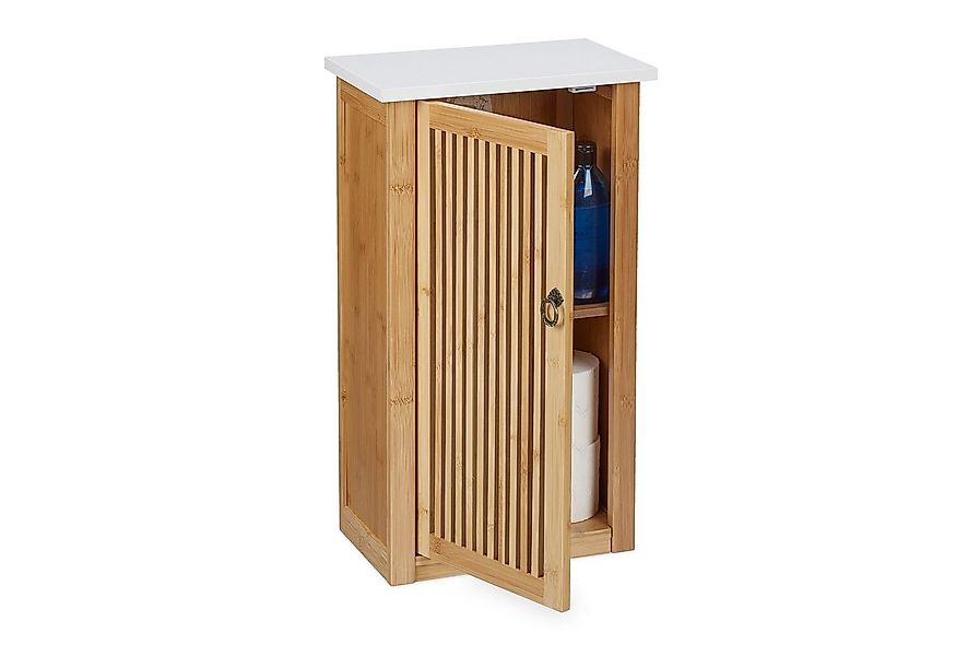relaxdays Hängeschrank Badezimmerschrank Bambus hängend günstig online kaufen
