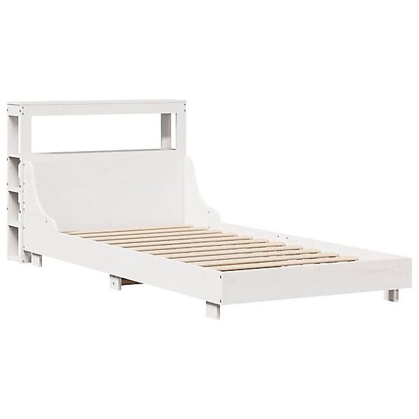 vidaXL Bett Massivholzbett ohne Matratze Weiß 100x200 cm Kiefernholz günstig online kaufen