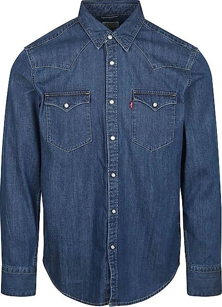 Levi's Barstow Western Hemd Mid Blau - Größe XL günstig online kaufen