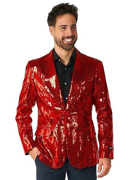 SuitMeister Kostüm Glitzerjacke rot - Showmaster Karneval Fasching, Eine ro günstig online kaufen