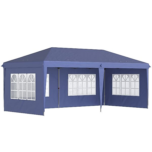 Outsunny Pavillon 2,95 x 5,85 m Partyzelt, Faltpavillon mit UV-Schutz, Pop günstig online kaufen