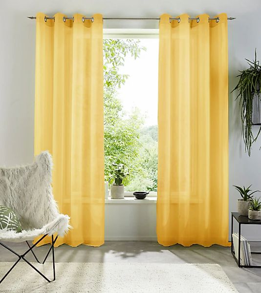 my home Gardine »XANA mit Ösen, Kräuselband oder Schlaufen« Ösen 1 Stk. tlg günstig online kaufen