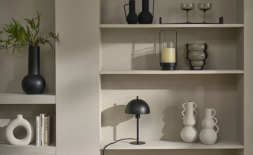 HOME STORY Vase   ¦ schwarz ¦ Eisen ¦ Maße (cm): H: 25  Ø: 11 Accessoires > günstig online kaufen