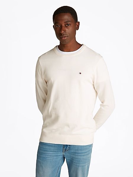 Tommy Hilfiger Rundhalspullover "ESSENTIAL COTTON CREW NECK", 100% Baumwoll günstig online kaufen