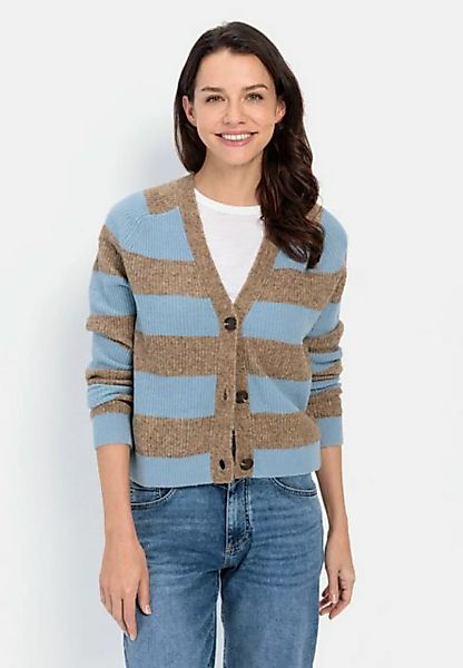 camel active Cardigan mit Streifenmuster Markenlogo günstig online kaufen