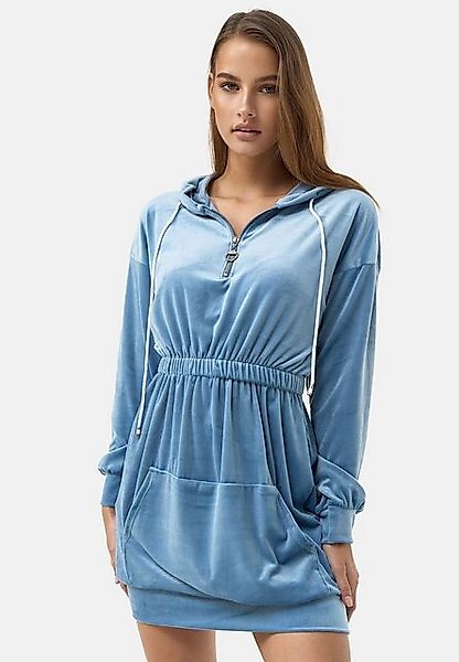 enflame Shirtkleid Long Oversized Hoodie Dress Nicki Velours Kapuzen Pullov günstig online kaufen
