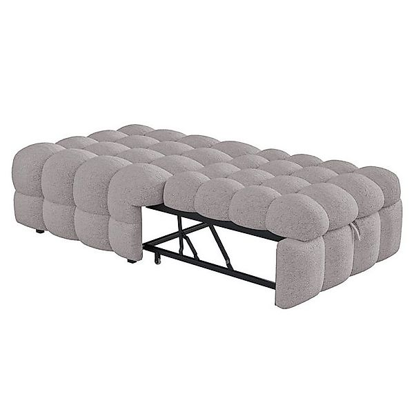 OKWISH Schlafsofa 2-in-1 Polsterbett mit Teddy-Stoff, Ausziehbares Einzelbe günstig online kaufen