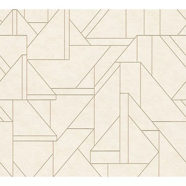 AS-Creation Vliestapete Grafisch Matt Muster Glänzend Glatt Weiß Creme günstig online kaufen