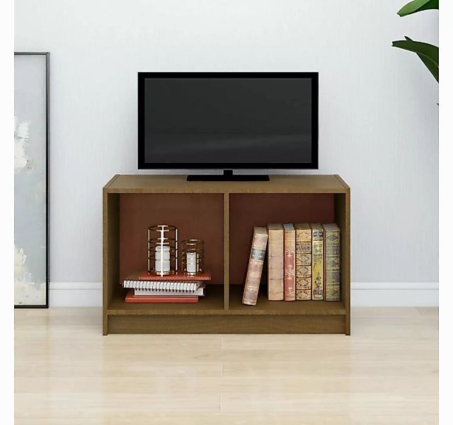 vidaXL TV-Schrank TV-Schrank Honigbraun 70x33x42 cm Massivholz Kiefer Lowbo günstig online kaufen