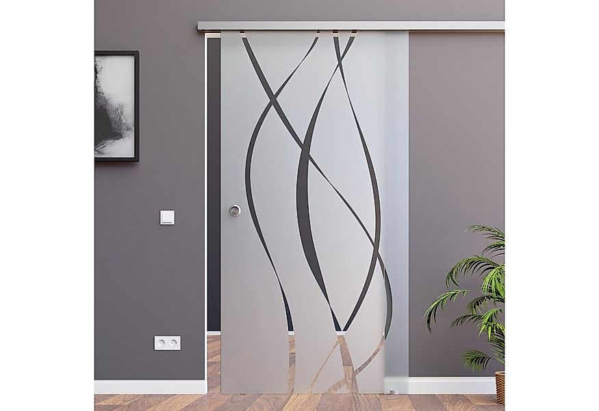 AMOD Glasschiebetür M6 (SlimLine, Komplett Set), mit Griffmuschel und SoftS günstig online kaufen