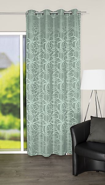 HOME WOHNIDEEN Gardine "LENNY" Ösen 1 Stk. tlg. DEKOSTOFF, JACQUARDMUSTERUN günstig online kaufen