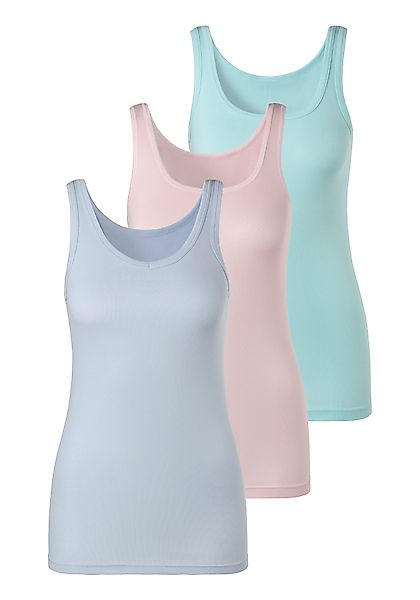 petite fleur Achselhemd, (3er-Pack), aus reiner Baumwolle, Tanktop, Unterzi günstig online kaufen