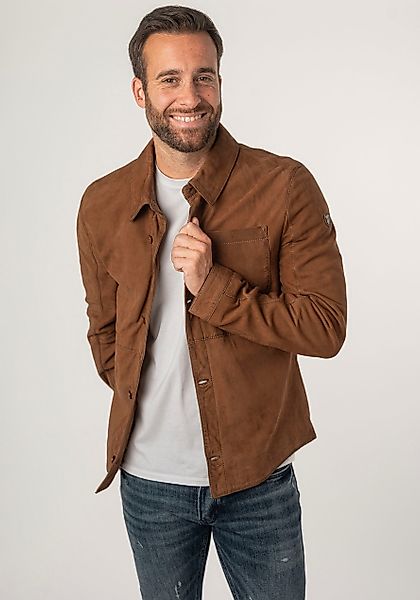 Mauritius Lederjacke MMJemmo mit Hemdblusenkragen, Knopfleiste günstig online kaufen