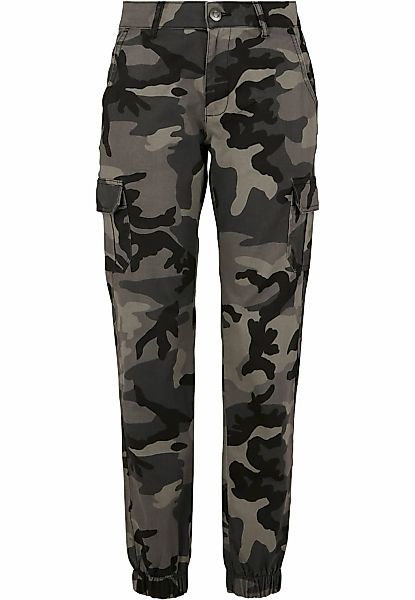 URBAN CLASSICS Cargohose "Urban Classics Damen Ladies High Waist Camo Cargo günstig online kaufen