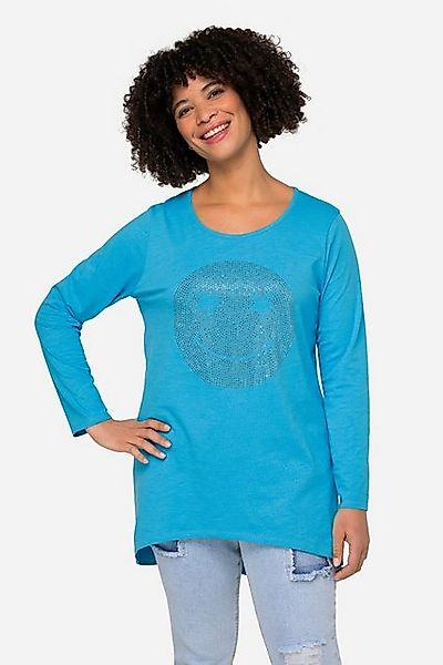 Angel of Style Longsleeve Longshirt oversized Smiley V-Ausschnitt Langarm günstig online kaufen