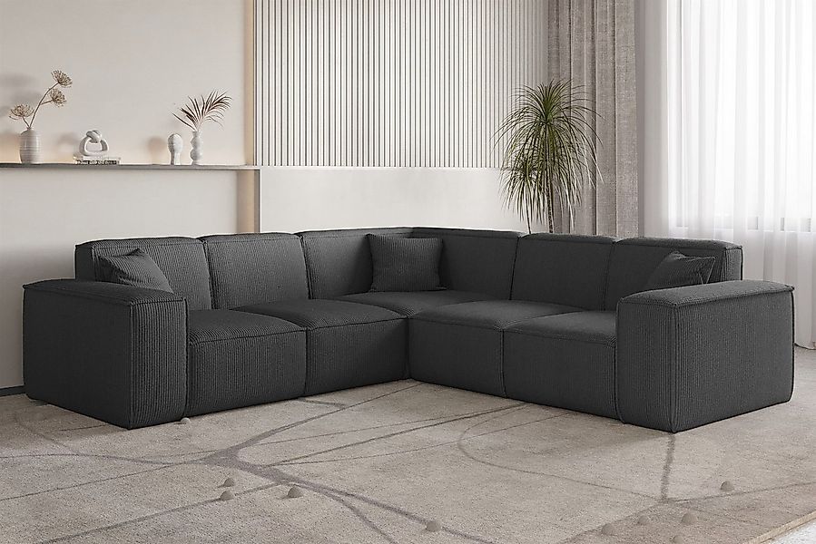 Fun Möbel Ecksofa Designersofa CELES PREMIUM in Stoff Scala, Seite Universa günstig online kaufen