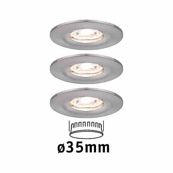 Paulmann "LED Einbauleuchte Nova Mini Coin Basisset starr IP44 rund 65mm Co günstig online kaufen