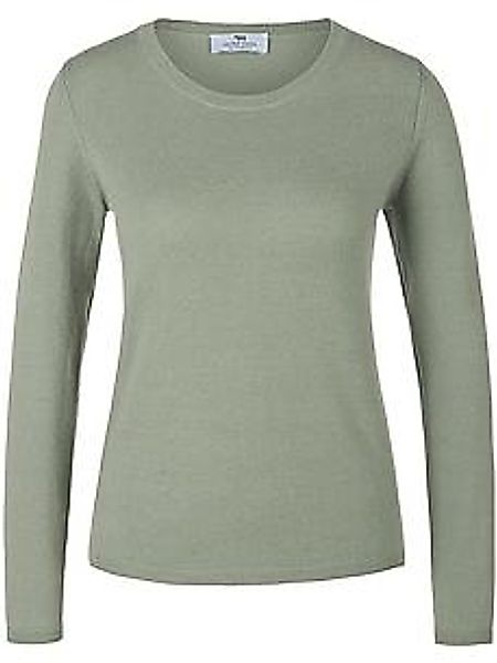 Rundhals-Pullover aus 100% Premium-Kaschmir Peter Hahn grün günstig online kaufen