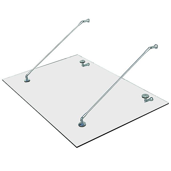 HOMCOM Pultvordach Vordach Glasvordach Türvordach (Gehärtetem Glas, 1 St., günstig online kaufen