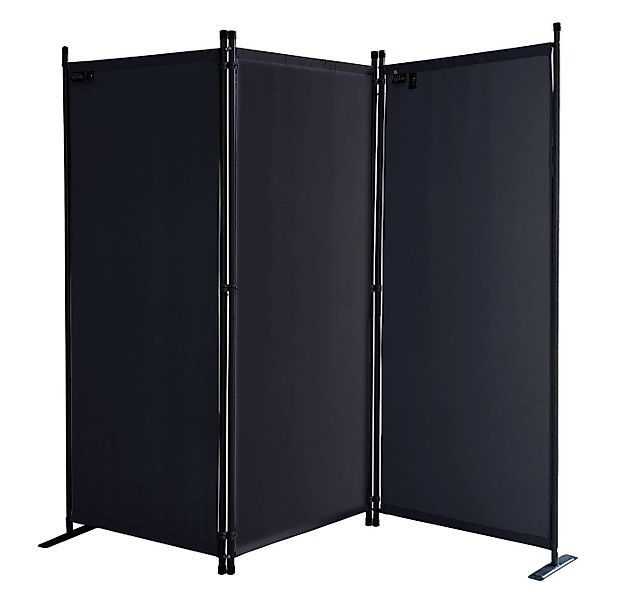Quick Star Paravent Paravent 3tlg. 170x165cm Schwarz günstig online kaufen