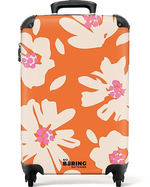 NoBoringSuitcases.com© Hartschalen-Trolley Orange mit beigen und günstig online kaufen