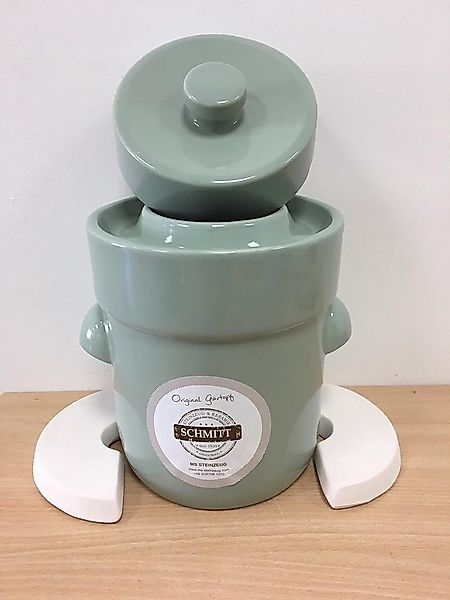 MS-Steinzeug Aufbewahrungsdose Gärtöpfe pastellgrün in verschiedenen Größen günstig online kaufen