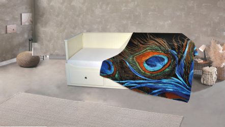 KiNZLER Wohndecke "Mikrofaser Fotodruck "Pfau"" Kuscheldecke, bedruckt, 150 günstig online kaufen