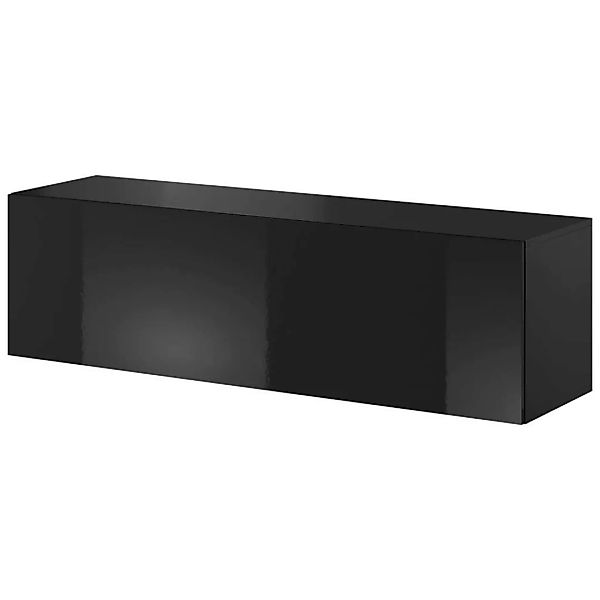 TV-Lowboard VIVIEN schwarz schwarz glanz B/H/T: ca. 140x40x38 cm günstig online kaufen