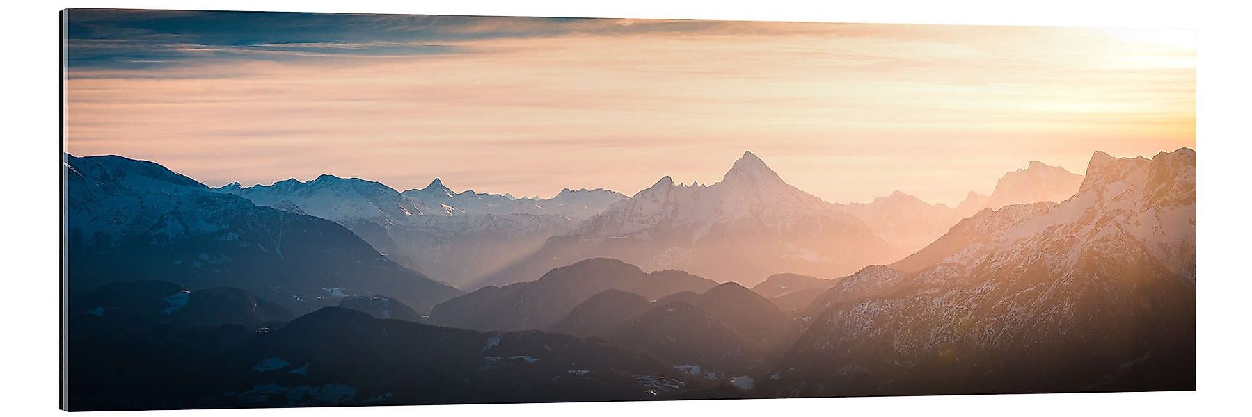 Posterlounge Wandbild Alpen Panorama mit Watzmann, günstig online kaufen