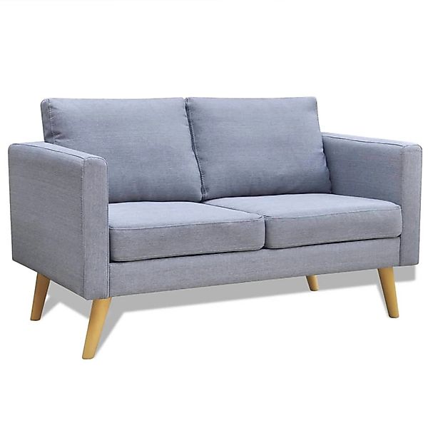 vidaXL Sofa Set 2-Sitzer und 3-Sitzer Stoff Hellgrau günstig online kaufen