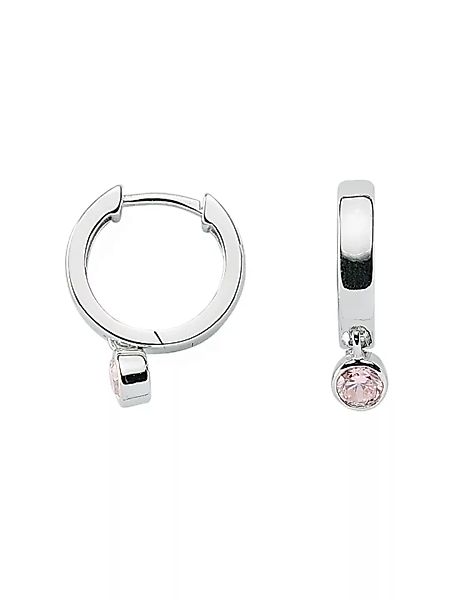 Adelia´s Paar Ohrhänger "925 Silber Ohrringe Creolen Ø 14,8 mm", mit Zirkon günstig online kaufen