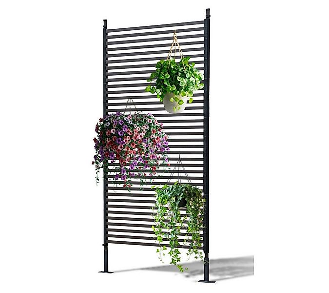 Gartenwelt Riegelsberger Gartenzaun Lamellenzaun braun (ohne Füße) Sichtsch günstig online kaufen