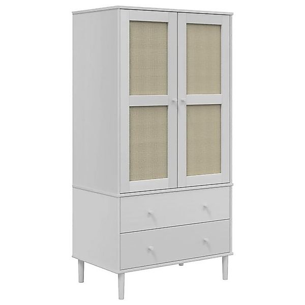 vidaXL Kleiderschrank Mehrzweckschrank SENJA Rattan-Optik Weiß 90x55x175 cm günstig online kaufen