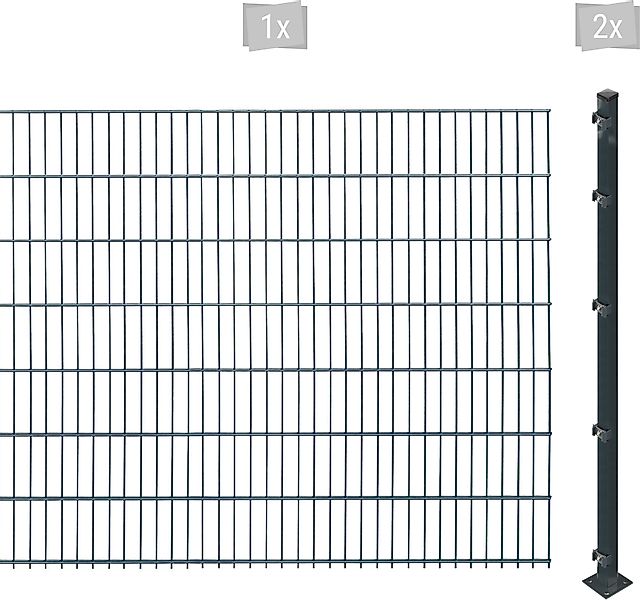 Arvotec Doppelstabmattenzaun "ESSENTIAL 143 zum Aufschrauben", Zaunhöhe 143 günstig online kaufen