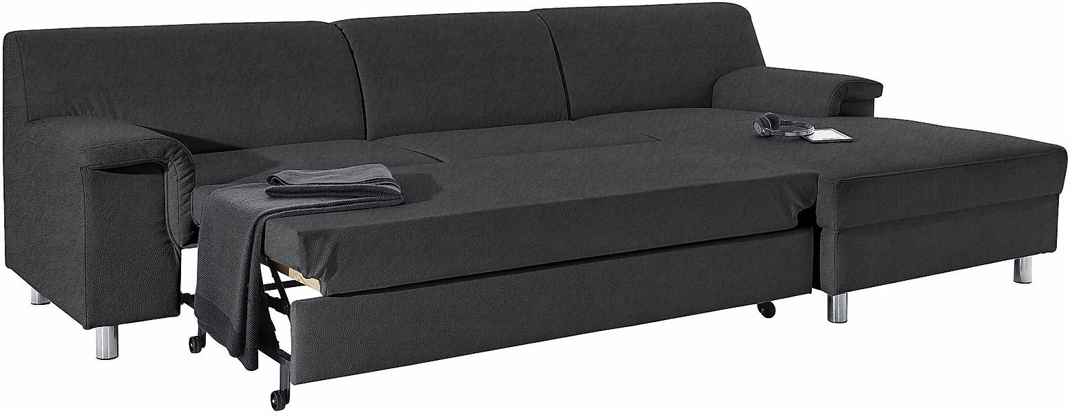 INOSIGN Ecksofa "Jamie, modern und elegant, Fußhöhe 9cm, L-Form,", wahlweis günstig online kaufen