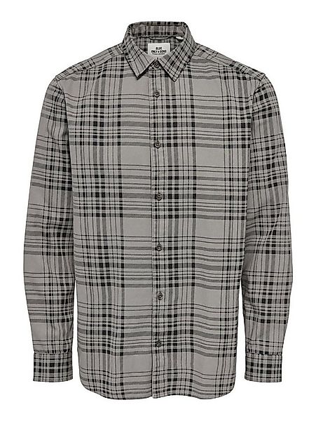 ONLY & SONS Langarmhemd Kariertes aus Twill Baumwolle ONSAXL ONSAXL REG WAS günstig online kaufen