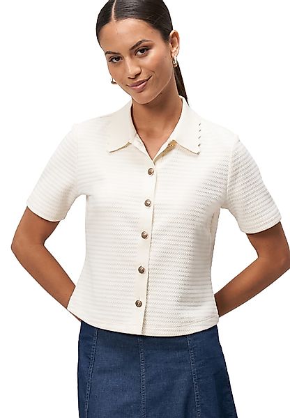 Zero Kurzarmshirt "zero Strick-Poloshirt mit Knopfleiste", (1 tlg.), Knopfl günstig online kaufen
