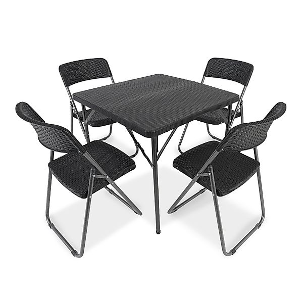 Sekey Garten-Essgruppe PE-Rattan Gartenmöbel-Set für 4 günstig online kaufen