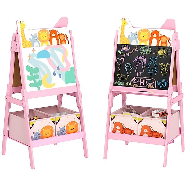 AIYAPLAY Tafel 2-in-1,doppelseitig, mit Kreidetafel, Whiteboard, günstig online kaufen