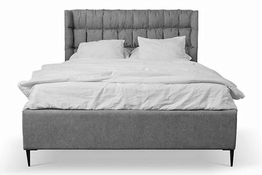JVmoebel Bett Grau Doppelbett Klassisches Schlafzimmermöbel Design Elegante günstig online kaufen
