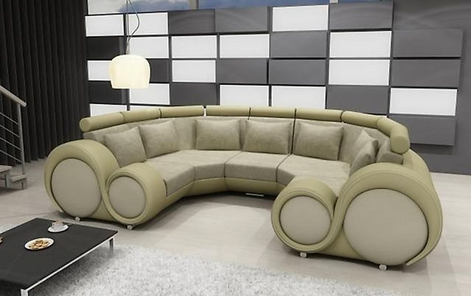 JVmoebel Ecksofa Wohnlandschaft Textil Stoff U Form Sitz Garnitur Couch Des günstig online kaufen