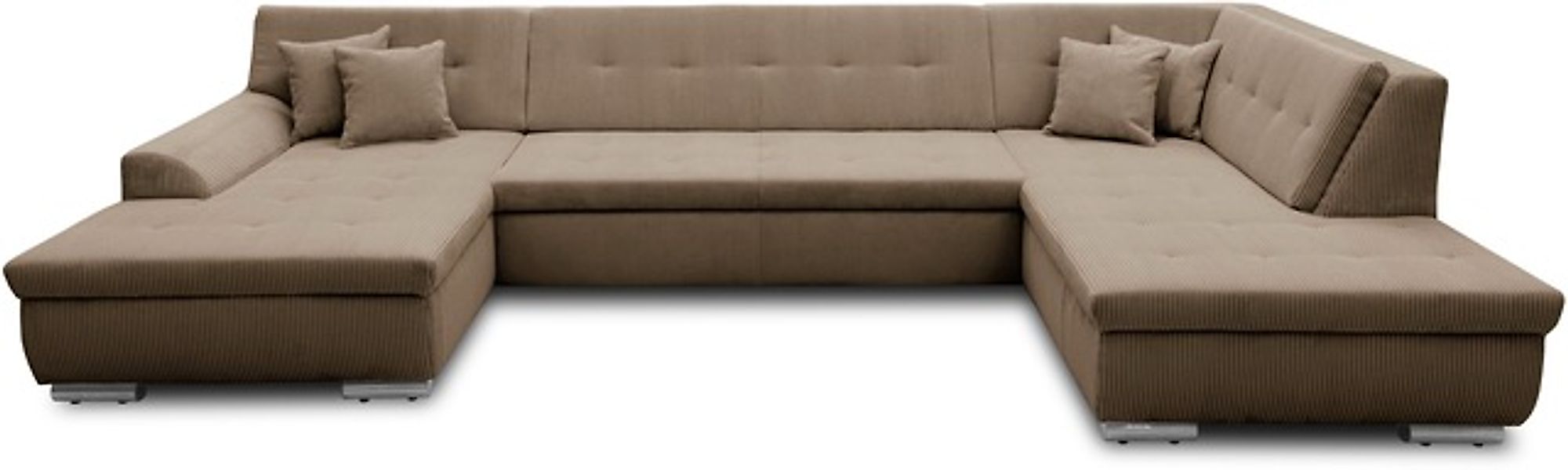 DOMO collection Wohnlandschaft »Treviso incl. Zierkissen, moderne Steppung, günstig online kaufen