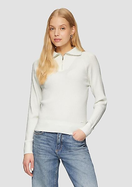 QS Longpullover Strickpullover Schmaler Pullover mit günstig online kaufen